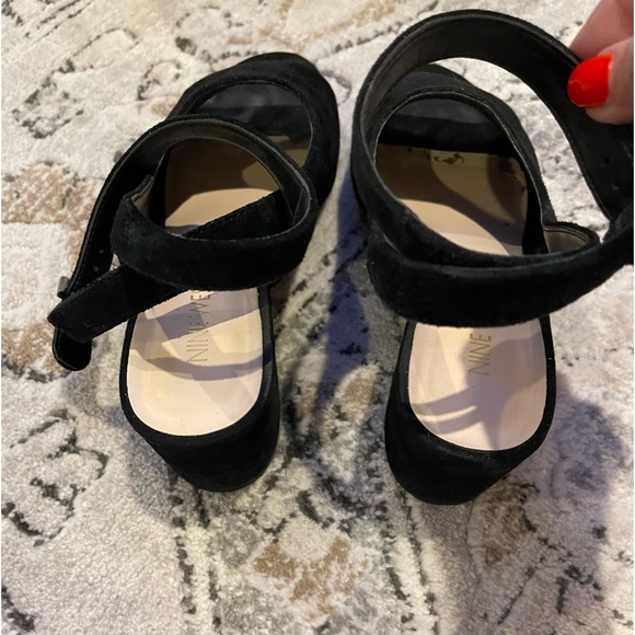 Nine West black suede chunky heel - Picture 3 of 5